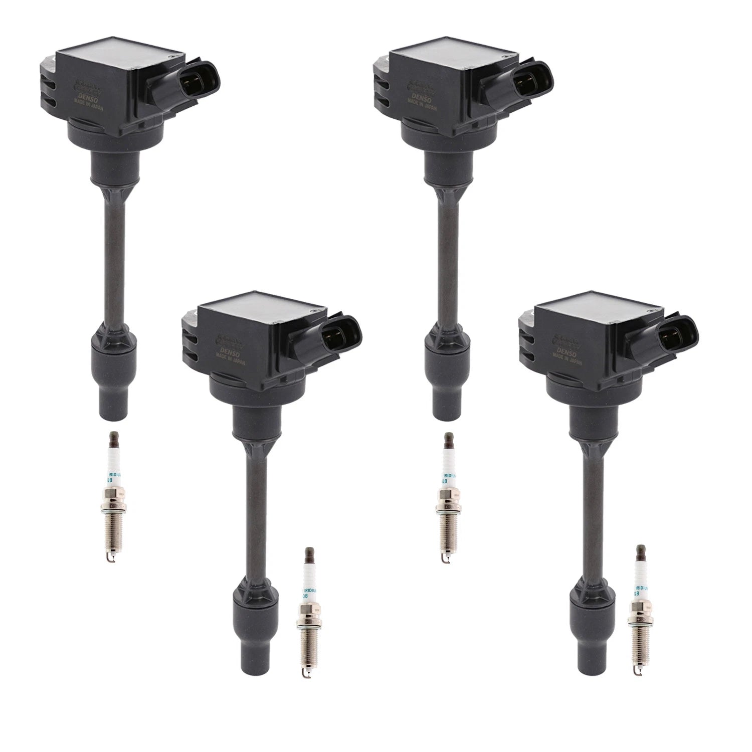 Set of 4 Ignition Coils & Iridium Spark Plugs for Toyota Avalon Camry Corolla RAV4