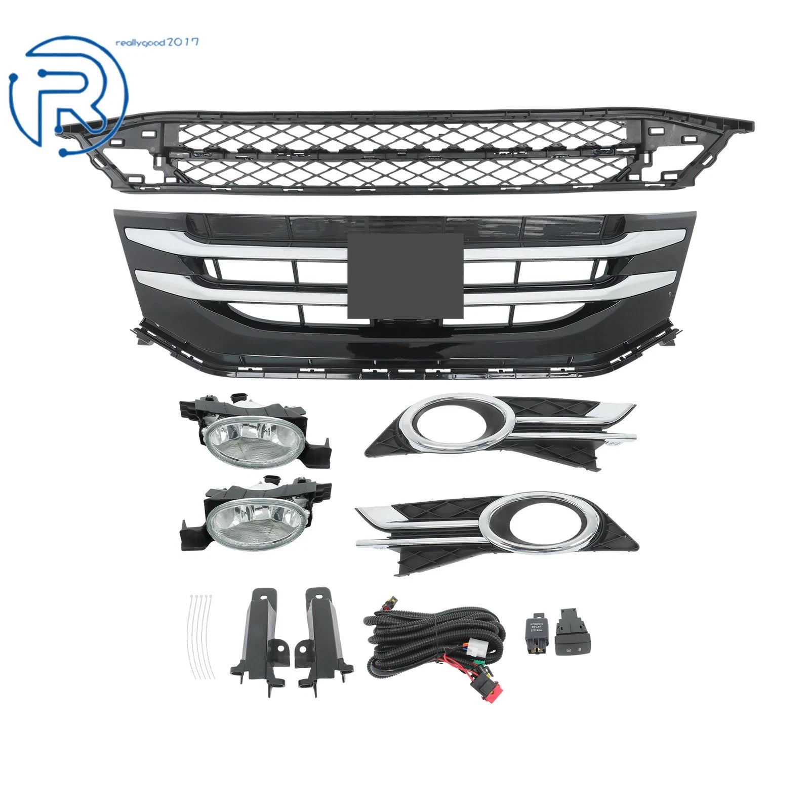 Upper Lower Grille & Fog Light Package for Honda Odyssey (2015-2017)