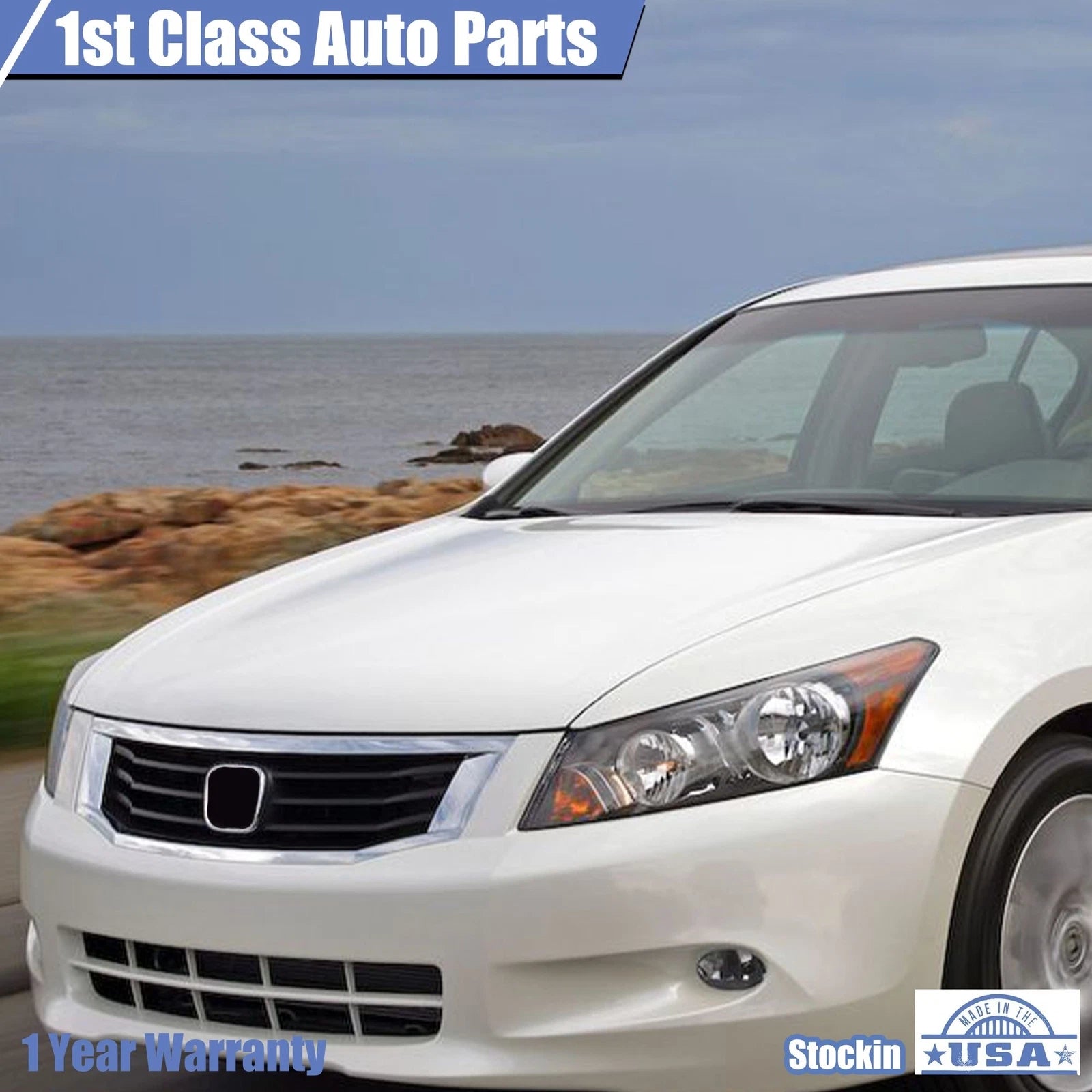 Front Chrome Trim Bumper Grille for Honda Accord Sedan (2008-2010)