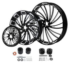 23'' Front Wheel Dual Disc & 18'' Rear Wheel Hub Pulley for Harley Touring (2009–Present)
