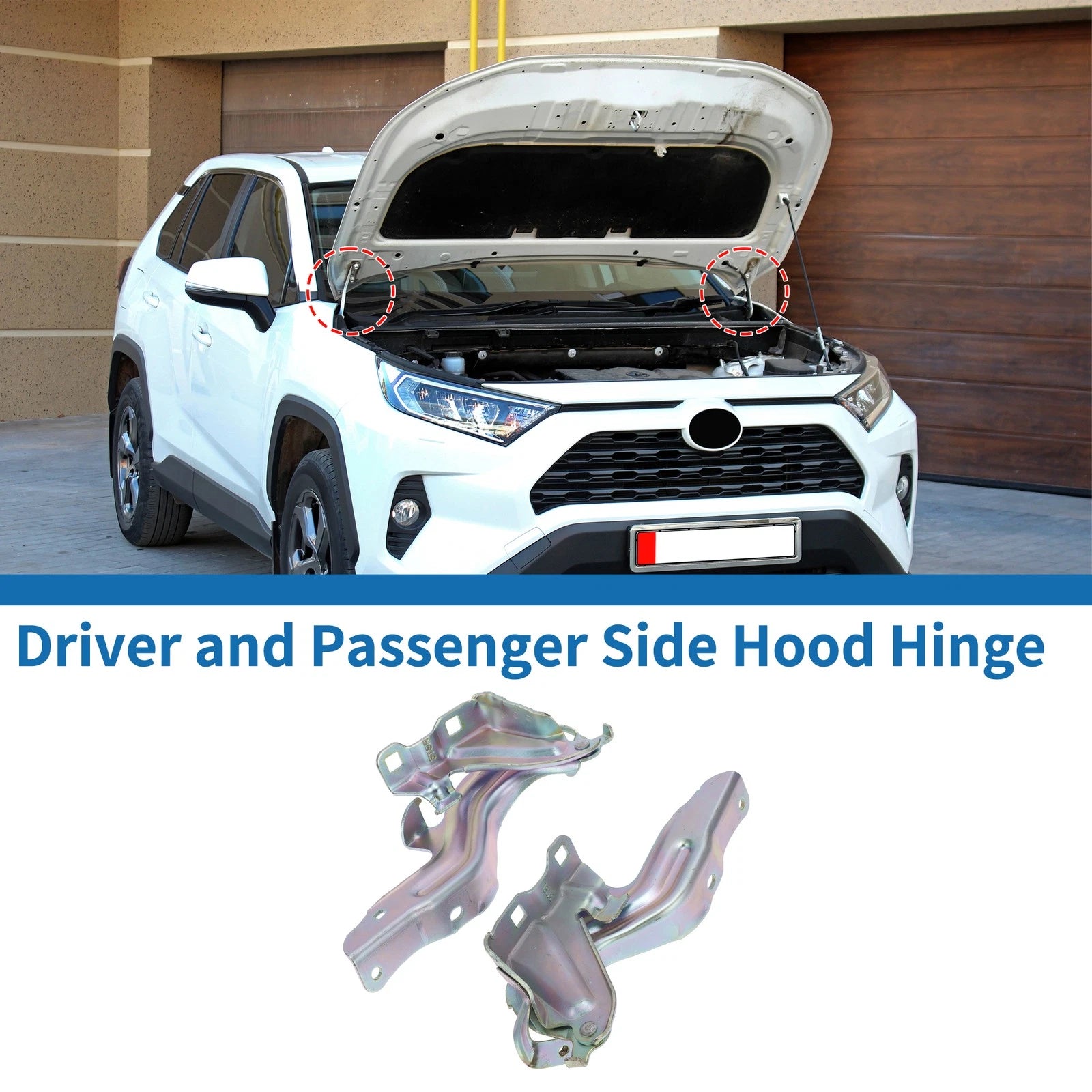Set of 2 Hood Hinges for Nissan Altima (2013–2018) No. 654003TA0A