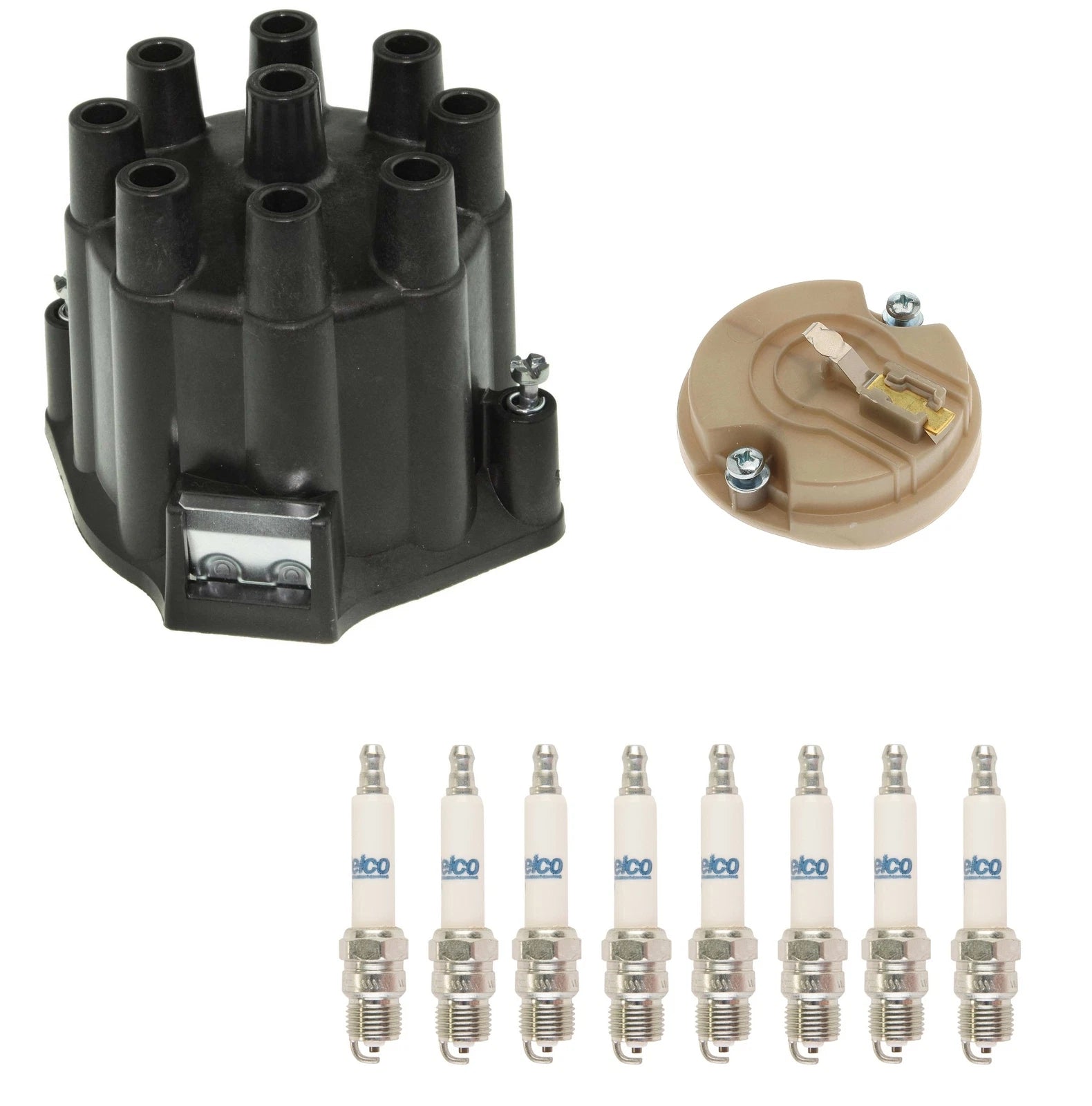 Distributor Rotor Cap & Spark Plugs Kit for Chevy Biscayne (1971)