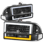 LED DRL Switchback Headlights for Chevy Blazer/S10 (1998–2004)