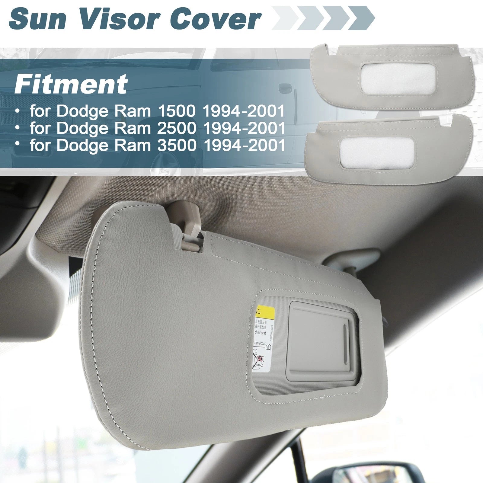 Sun Visor Cover for Dodge Ram 1500 2500 (1994–2001)