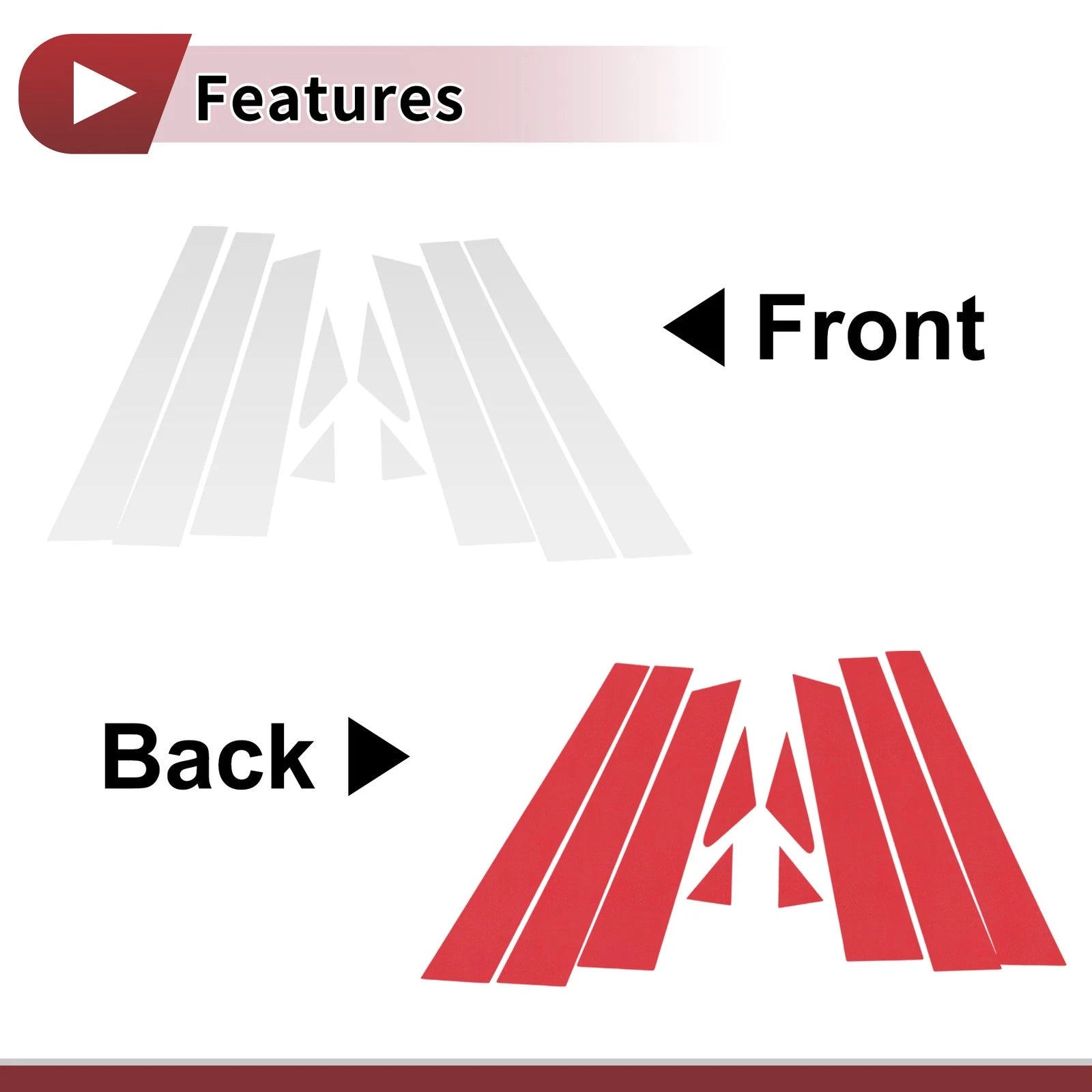 Door Pillar Window Trim for Nissan Murano (2003–2008) Front Rear Left Right