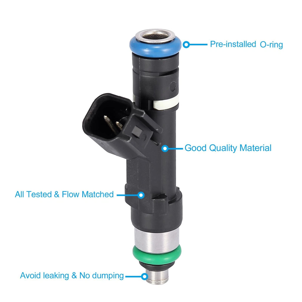 Set of 4 Fuel Injectors for Lincoln MKZ, Ford Fusion, Mercury 2.5L (2006–2012)