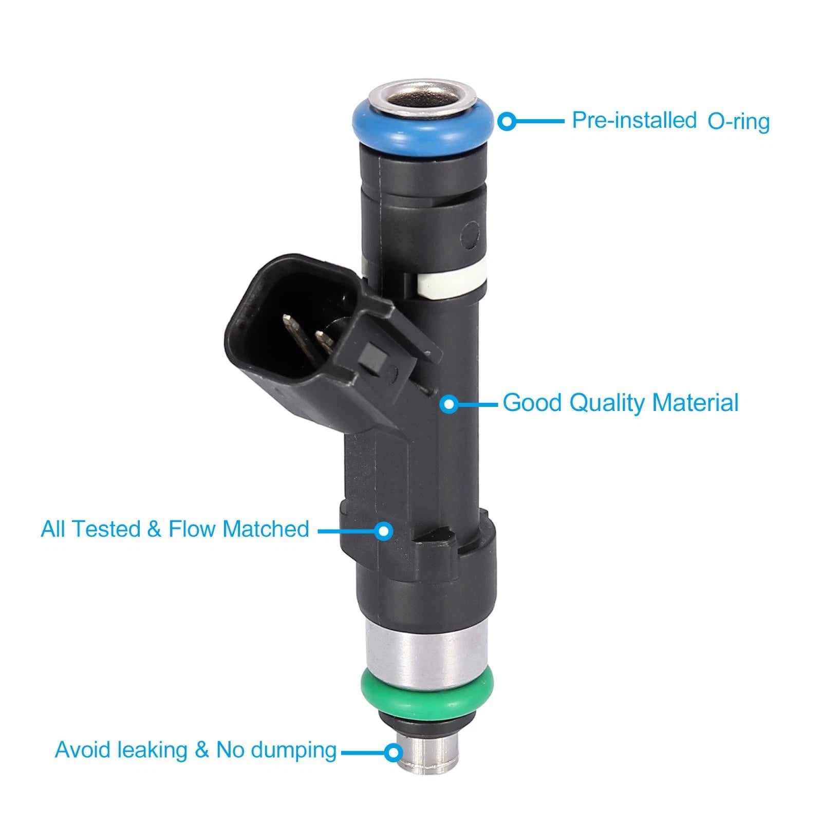 Set of 4 Fuel Injectors for Lincoln MKZ, Ford Fusion, Mercury 2.5L (2006–2012)