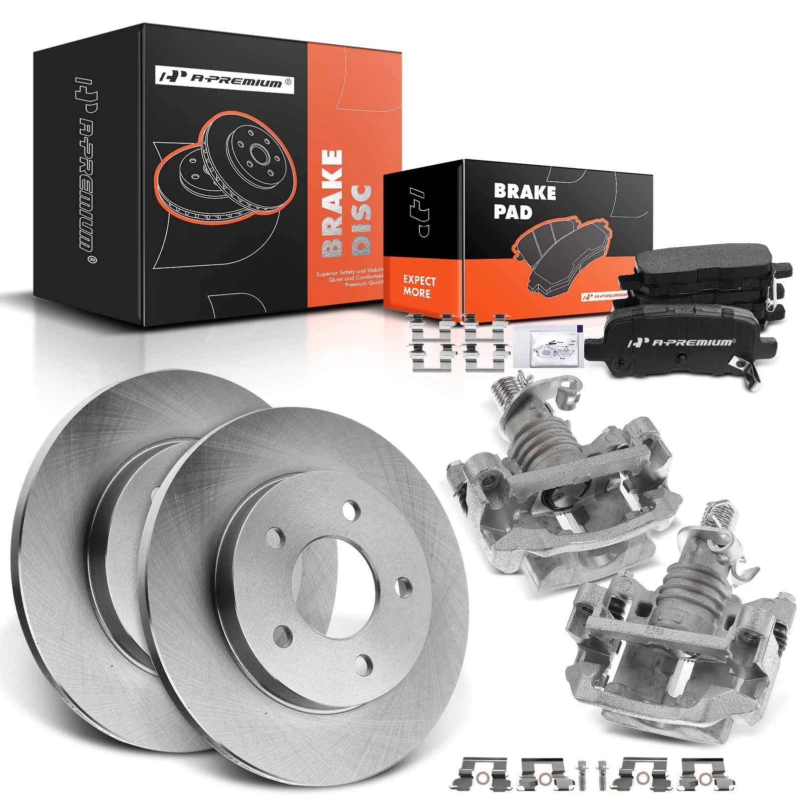 Pair Rear Brake Rotors & Pads for Buick LaCrosse (2005–2016)