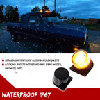 Smoke Amber LED Roof Cab Clearance Lamps for Dodge D150 D250 D350 (1984–1993)