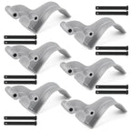 Set of 6 Easy-Off Aluminum Tarp Stops with 12 Clevis Pins for Tarp Use