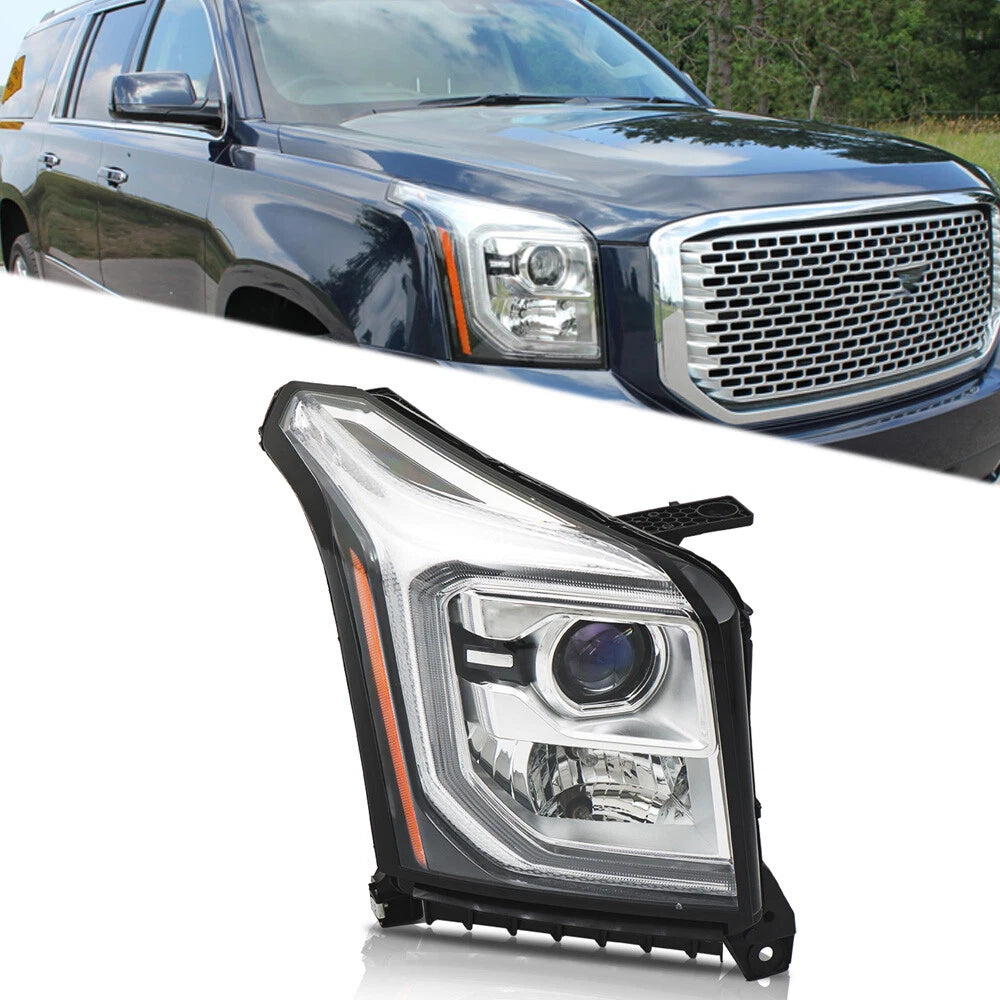 Headlight for GMC Yukon XL (2015–2017) Halogen with LED DRL Right Side