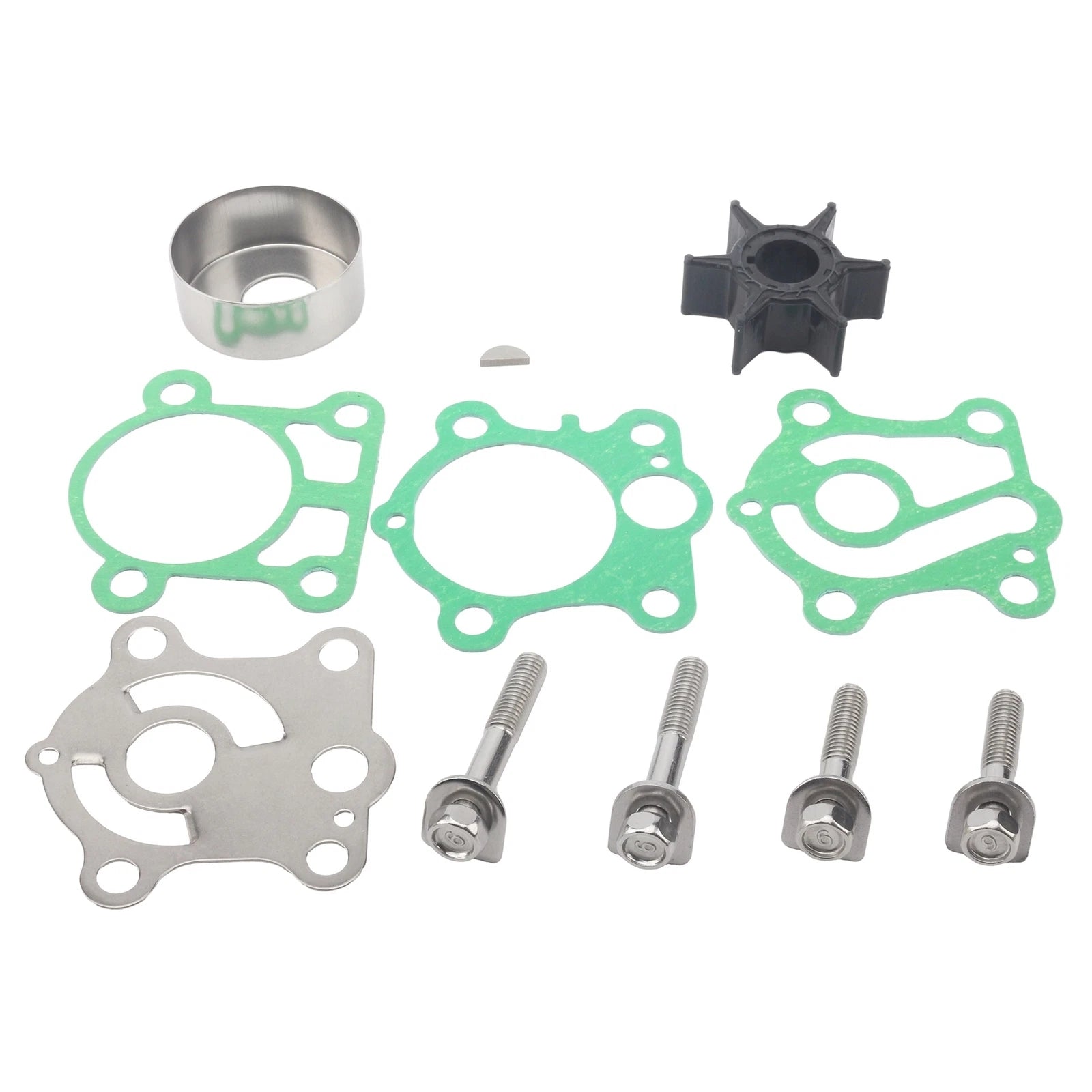 Water Pump Impeller Kit 6J8-W0078-A2 for Yamaha Outboard (15-30 HP)