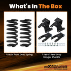 Lowering Spring Kit 2" Front 4" Rear for Chevrolet C10/GMC C15 (1973–1987)