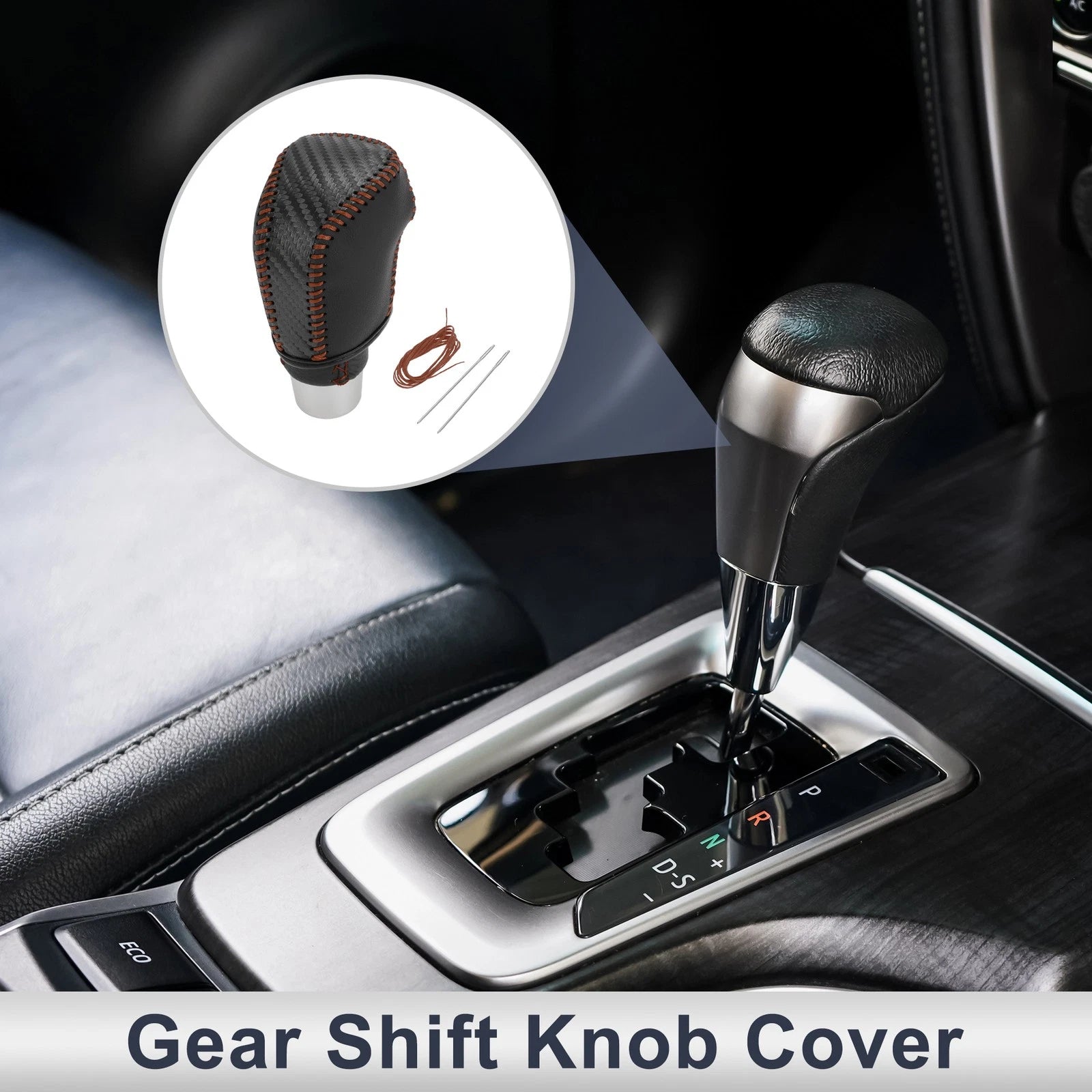 Gear Shift Knob Cover for Toyota Camry (2019–2022) Black Carbon Fiber