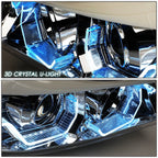 LED 3D Crystal U-Halo Headlight for BMW 3-Series E90 (2006–2008)