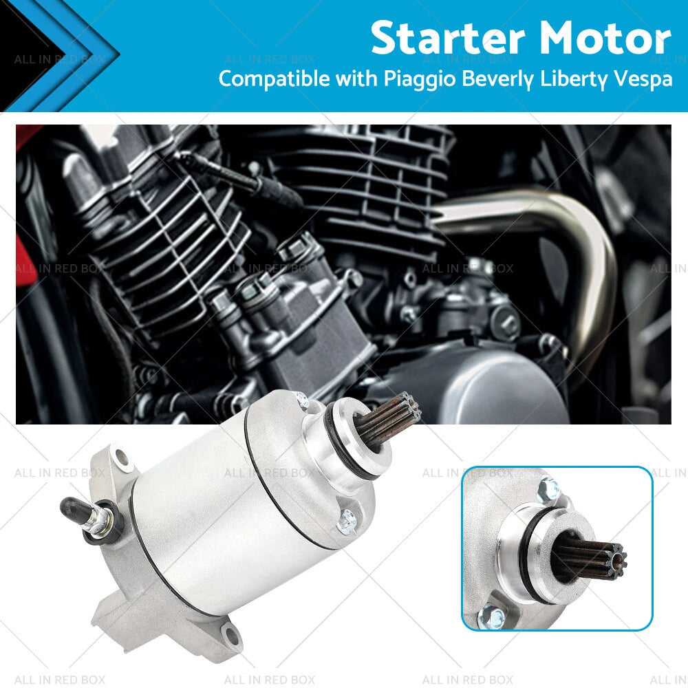 Starter for Piaggio Fly 125 150 200, Vespa LX 125, Liberty 150, X8 X9 200