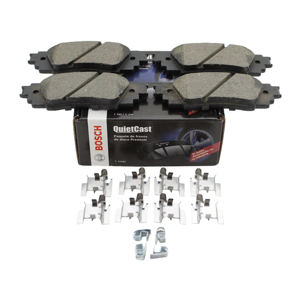 Set of 4 Bosch QuietCast Rear Ceramic Brake Pads for ES350 RX350L UX200 Avalon Camry (2007–2023)