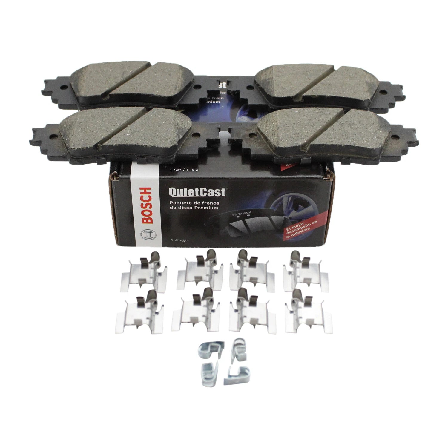 Set of 4 Bosch QuietCast Rear Ceramic Brake Pads for ES350 RX350L UX200 Avalon Camry (2007–2023)