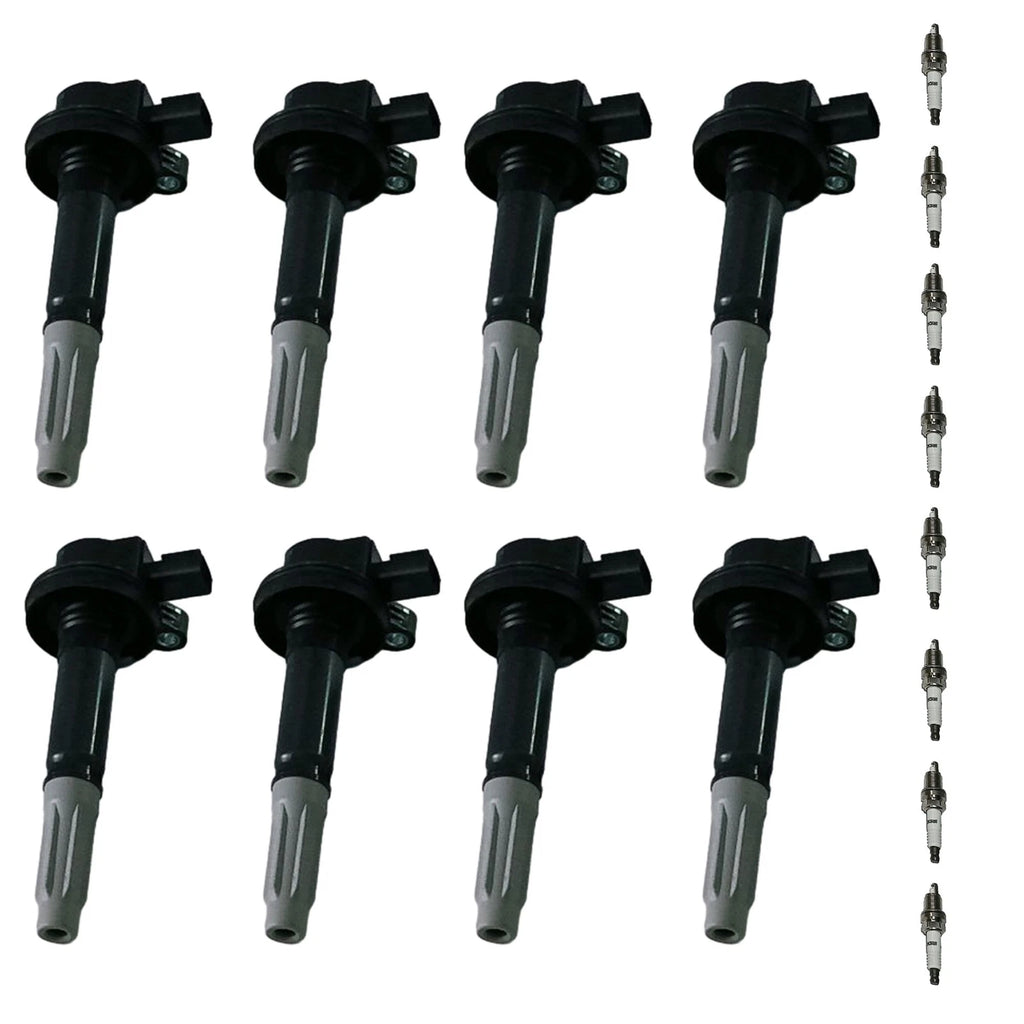 Set of 8 Ignition Coils & Spark Plug Packs for Ford F-150 Mustang (2011–2020)