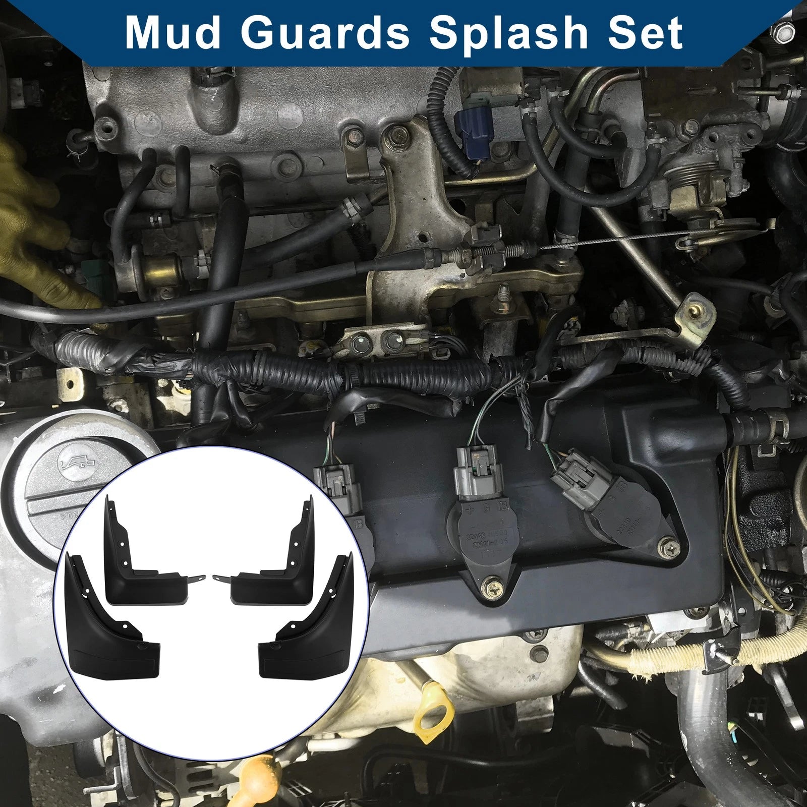 Set of 4 Mud Flaps Splash Guards for Mercedes-Benz GLB (2020–2023)