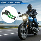 Brake Clutch Levers for Suzuki GSXR1000 (2009–2019) Black Green Handle 1 Pair