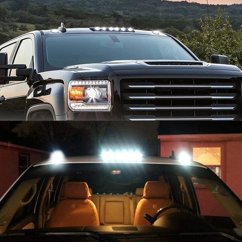 White LED Roof Top Running Cab Lights for Chevy GMC 2500/3500 (2007–2022) EXV