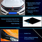 Glossy Black KK Vinyl Front Grille Chrome Delete for Honda Civic (2016-2021)