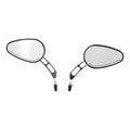 Set of 2 Black 8mm Rear View Mirrors for Harley Softail Deluxe FLSTN (2005–2017)