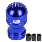 J2 Universal Aluminum Shift Knob Blue Teardrop with Thread Adapters