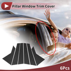 Door Pillar Window Trim for Hyundai Sonata (2020–2023) Carbon Fiber Black
