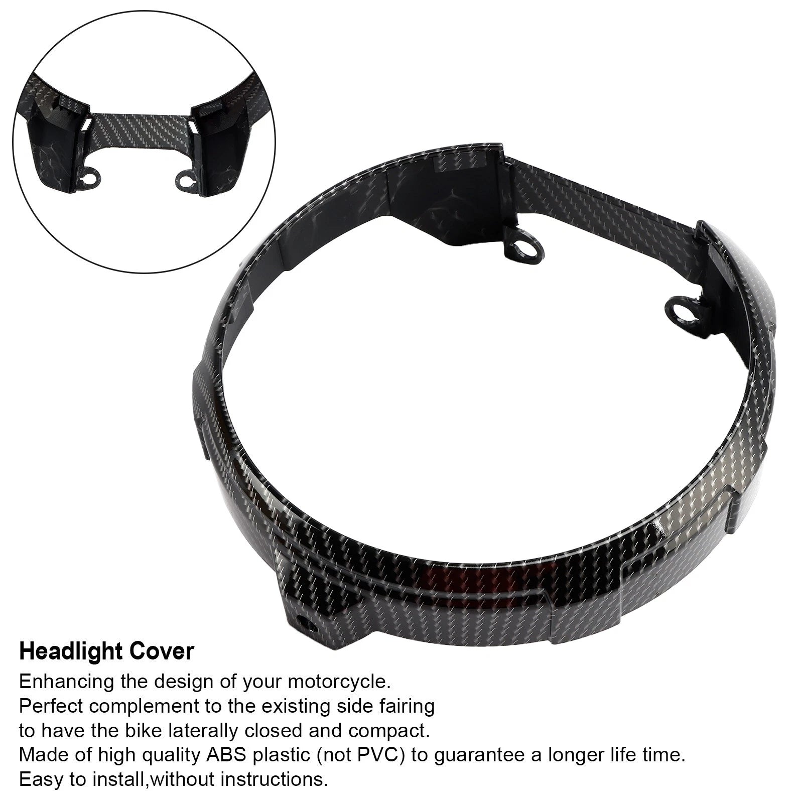 ABS Plastic Headlight Cover Fairing Cowl for Honda CB650R (2019–2021)