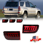 Red LED Rear Bumper Reflector Tail Lights for Toyota 4Runner (2003–2005)
