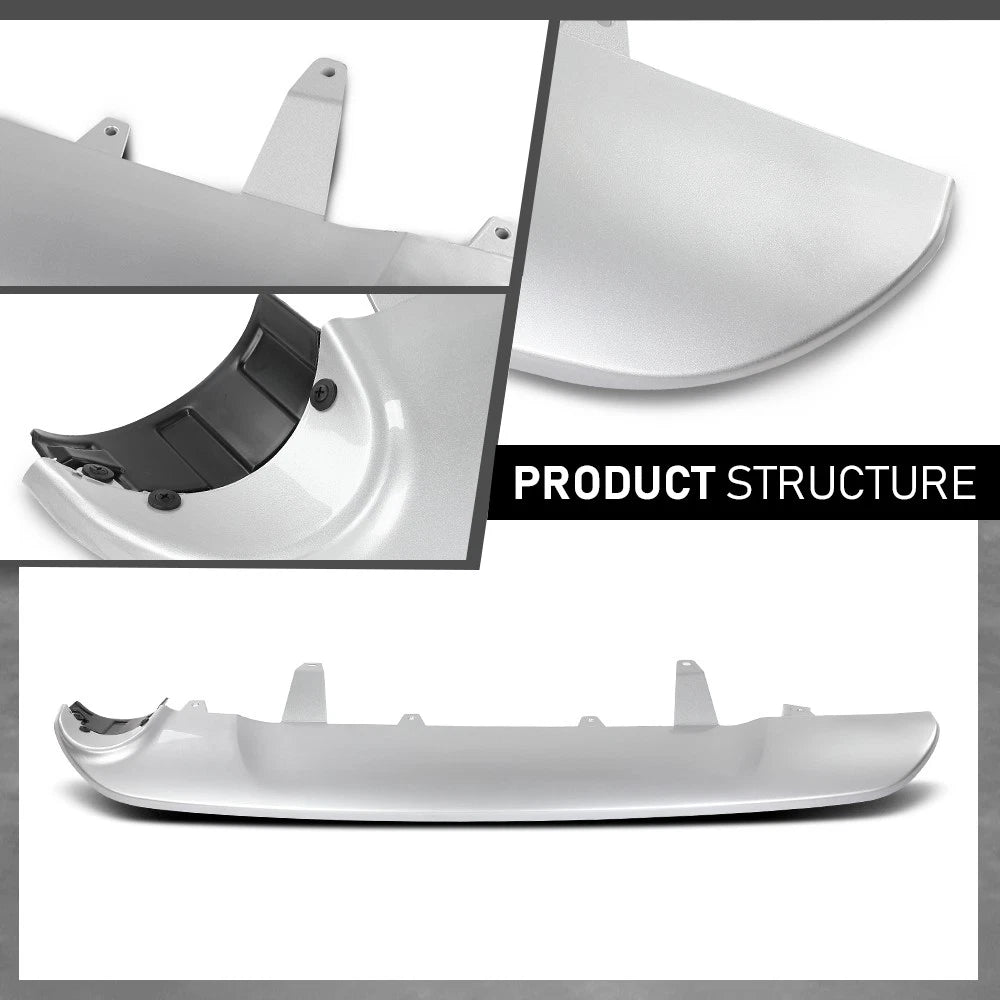 Rear Bumper Guard Valance for Toyota RAV4 (2016–2018) Silver Plastic