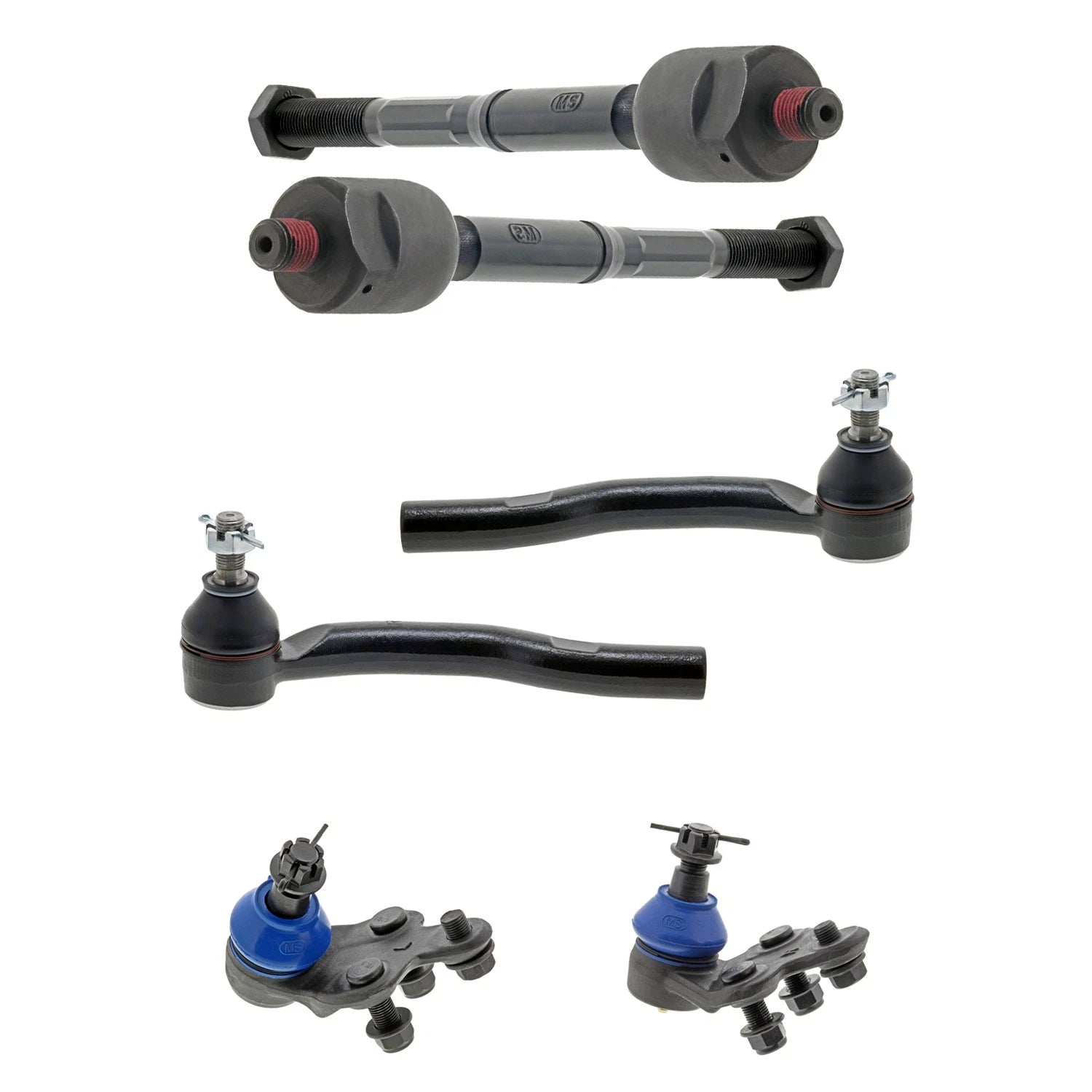 Set of 4 Tie Rods and Lower Ball Joints for Toyota Solara