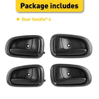 Set of 4 Interior Door Handles for 93-97 Toyota Corolla EV (Black)