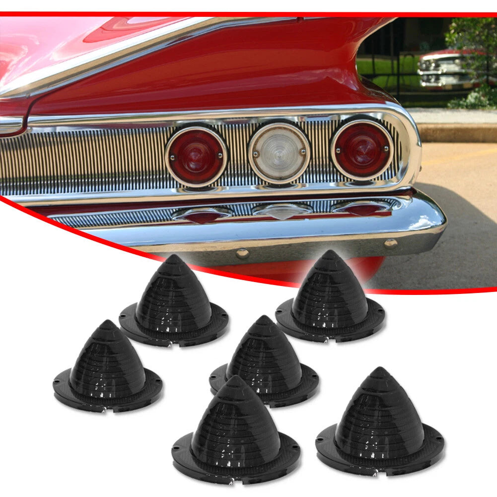 Set of 2 Smoked Tail Light & Backup Lamp Lens Assemblies for Impala (1960–1961)