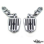 Furious Revenger Skull Chrome 2.5" Short Foot Pegs for Harley