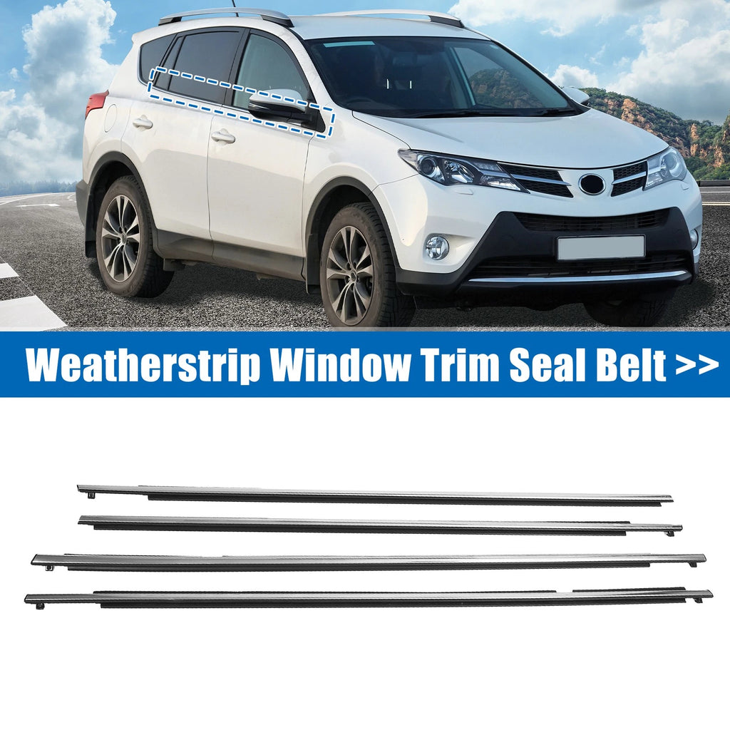 Set of 4 Weatherstrip Window Trim Seal Belt for Toyota RAV4 (2013–2018)
