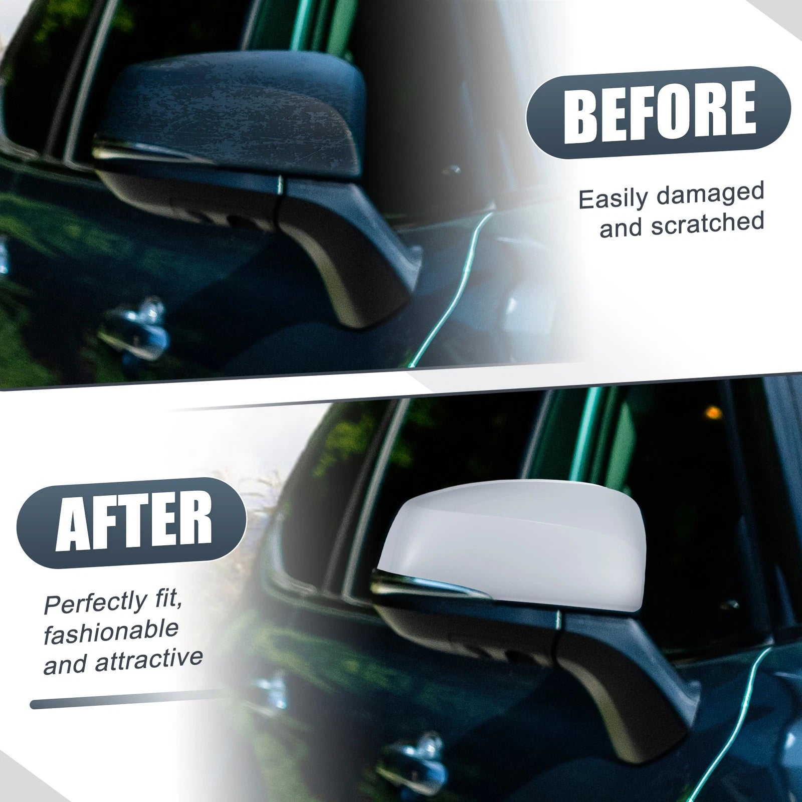 Right Side Mirror Cover Cap for Toyota Highlander (2020–2022) - White