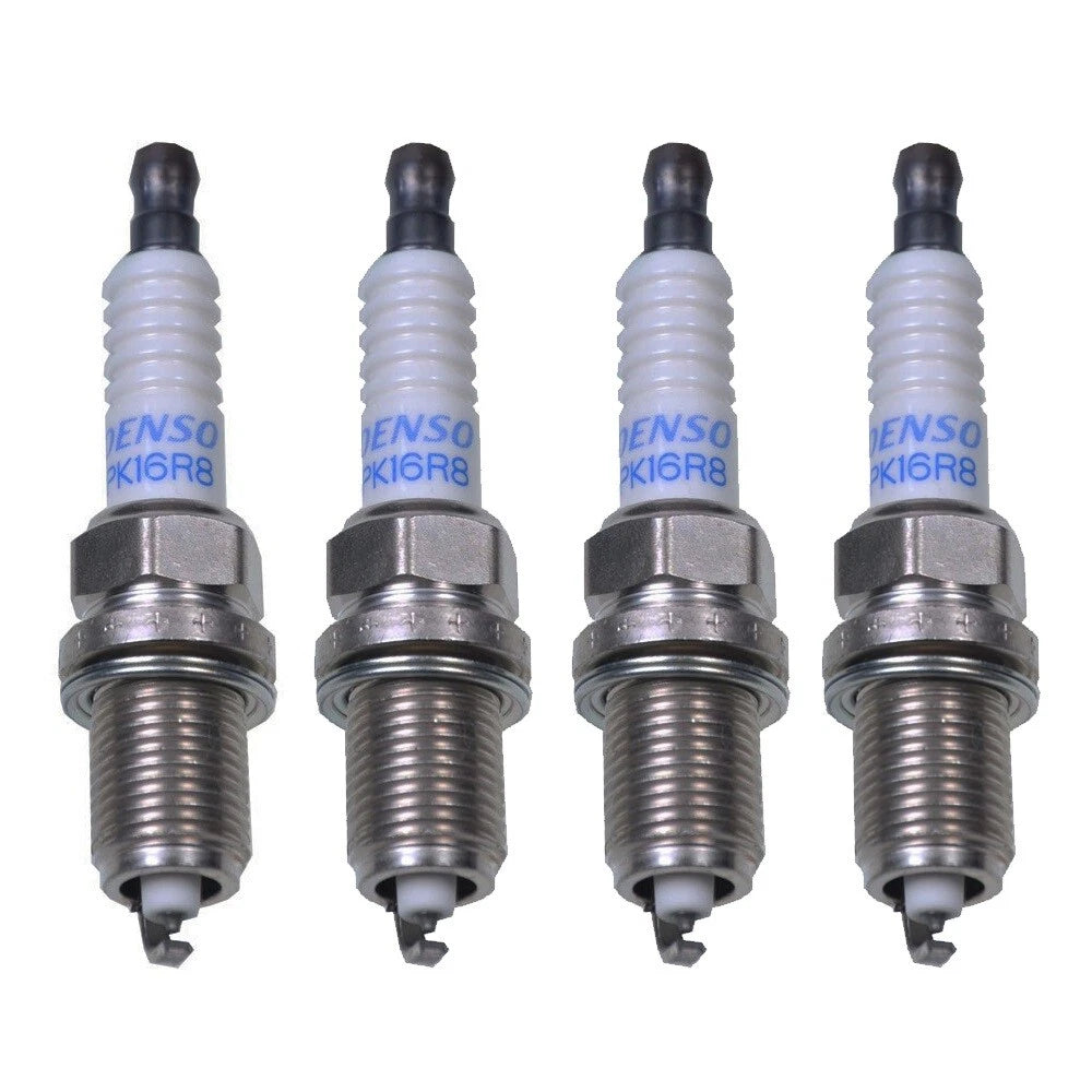 Set of 4 Denso Double Platinum Spark Plugs 0.032 Gap for Toyota Scion Geo Chevy L4