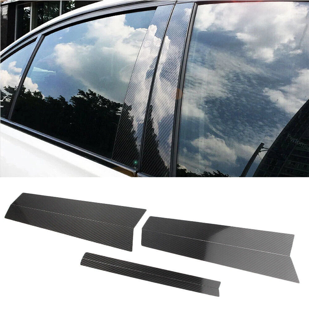 Set of 6 Carbon Fiber B Pillar Trim Covers for BMW X1 E84 (2011–2015)