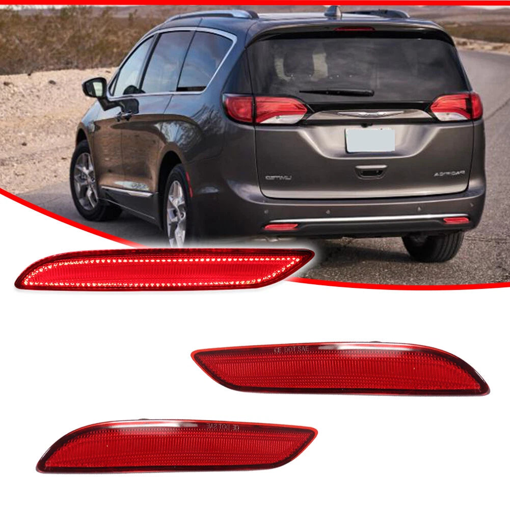 2X Red LED Tail Brake Light for Chrysler Pacifica Voyager (2017–2025)