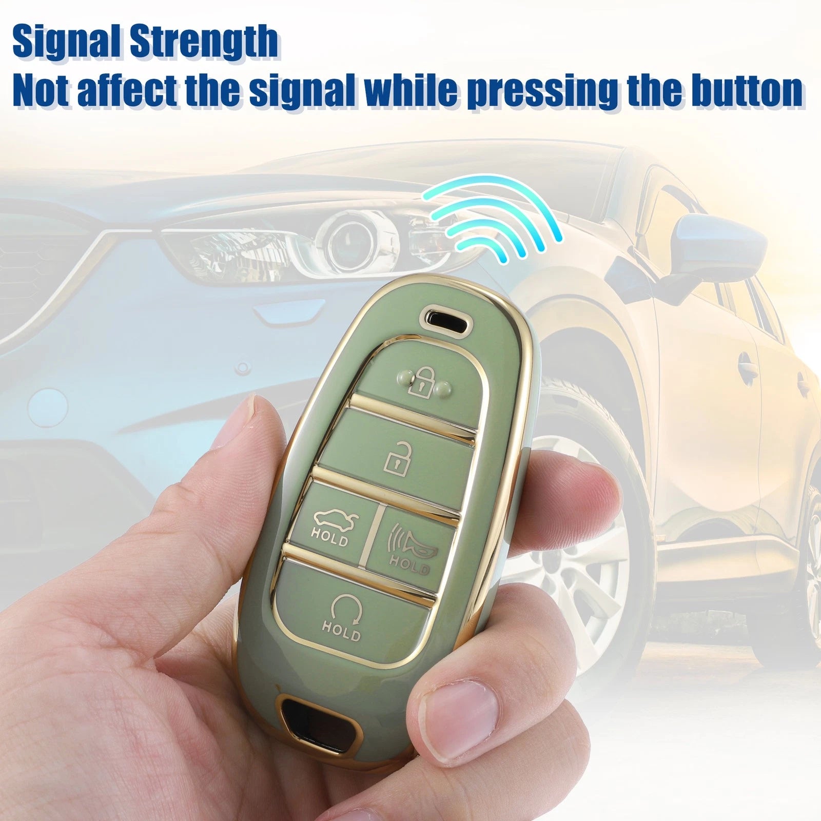TPU Keyless Entry Remote Key Fob Cover for Hyundai Tucson (2016–2022)