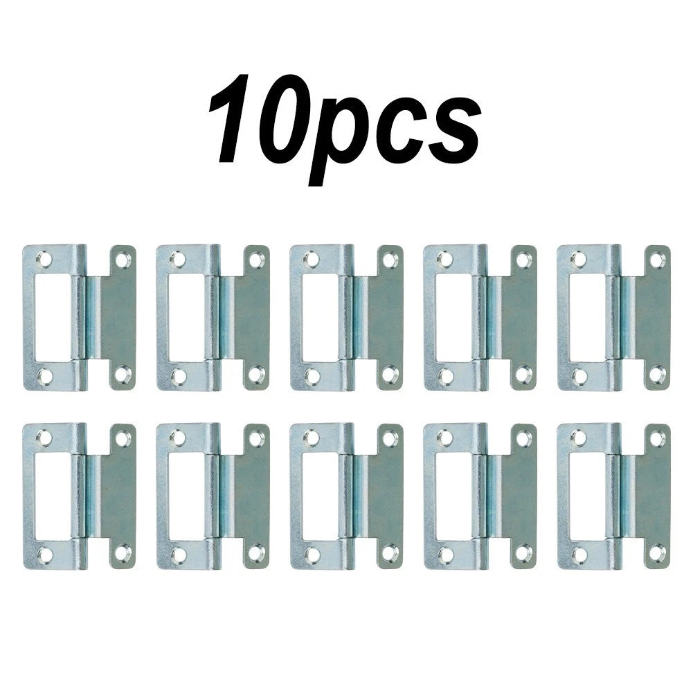Set of 5 Steel Cranked Flush Hinges for Camping Home Utility