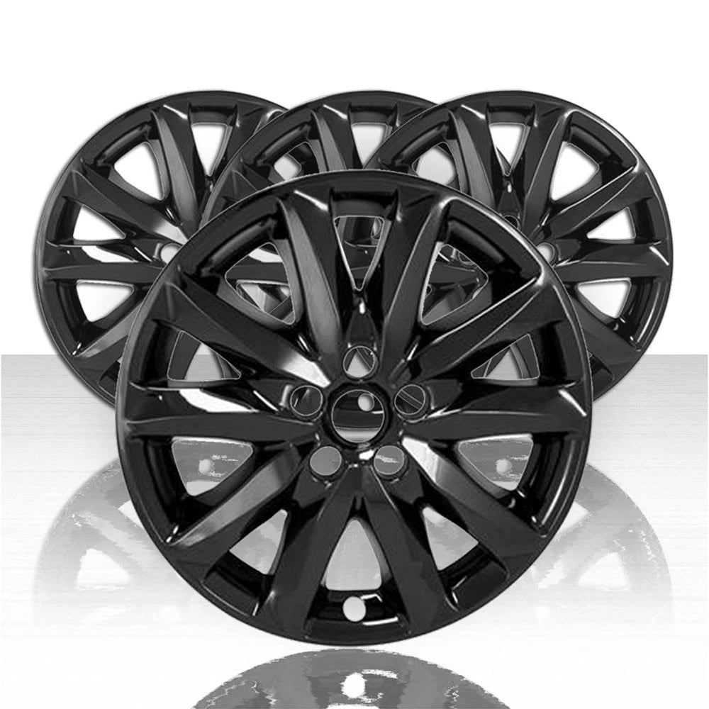 4 Black 18" Wheel Skins Hub Caps Rim Covers for Mazda 3 Grand Touring 2017 2018
