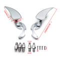 Chrome Burning Fury Blade Running Mirror for Honda Kawasaki Suzuki (All)