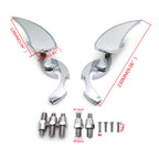 Chrome Burning Fury Blade Running Mirror for Honda Kawasaki Suzuki (All)