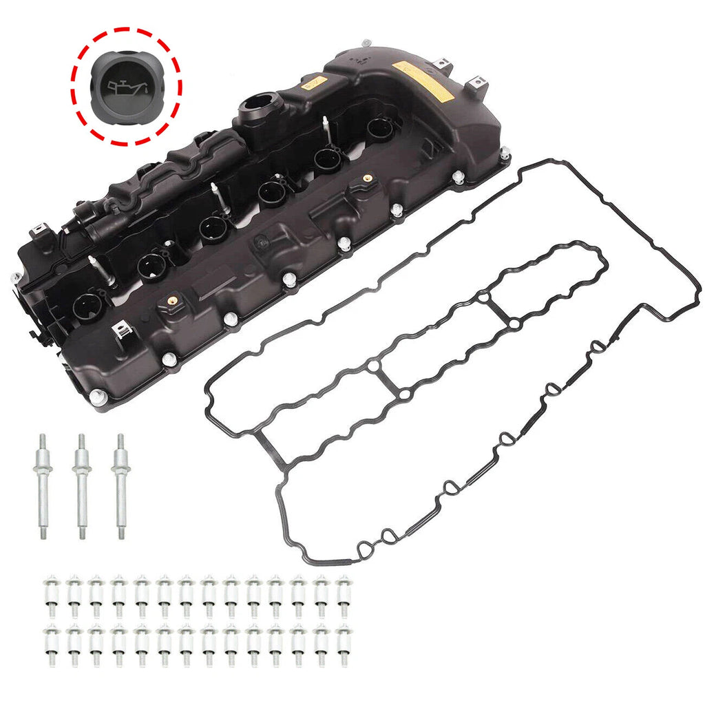 Engine Valve Cover with Gasket & Cap for BMW 135i 335i 535i Z4 X6 (2006–2013)