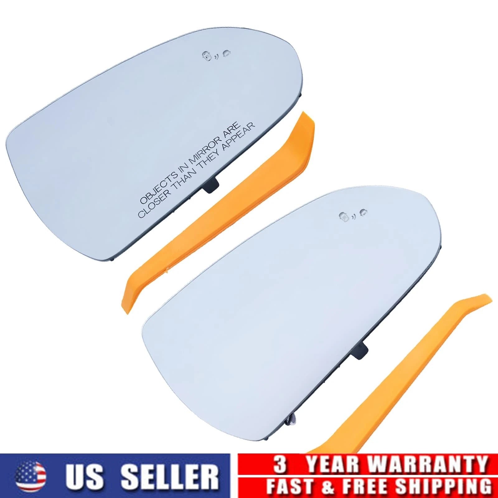 Heated Mirror Glass for Hyundai Elantra (2017–2020) LH RH Blind Spot