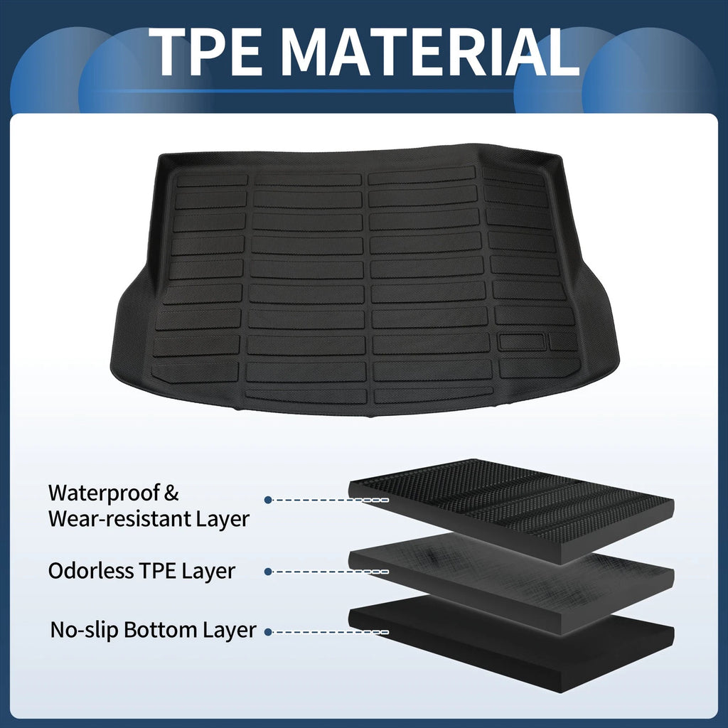Trunk Mat for Chevrolet Bolt EUV (2022–2024) TPE Cargo Liner Black